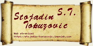 Stojadin Topuzović vizit kartica
